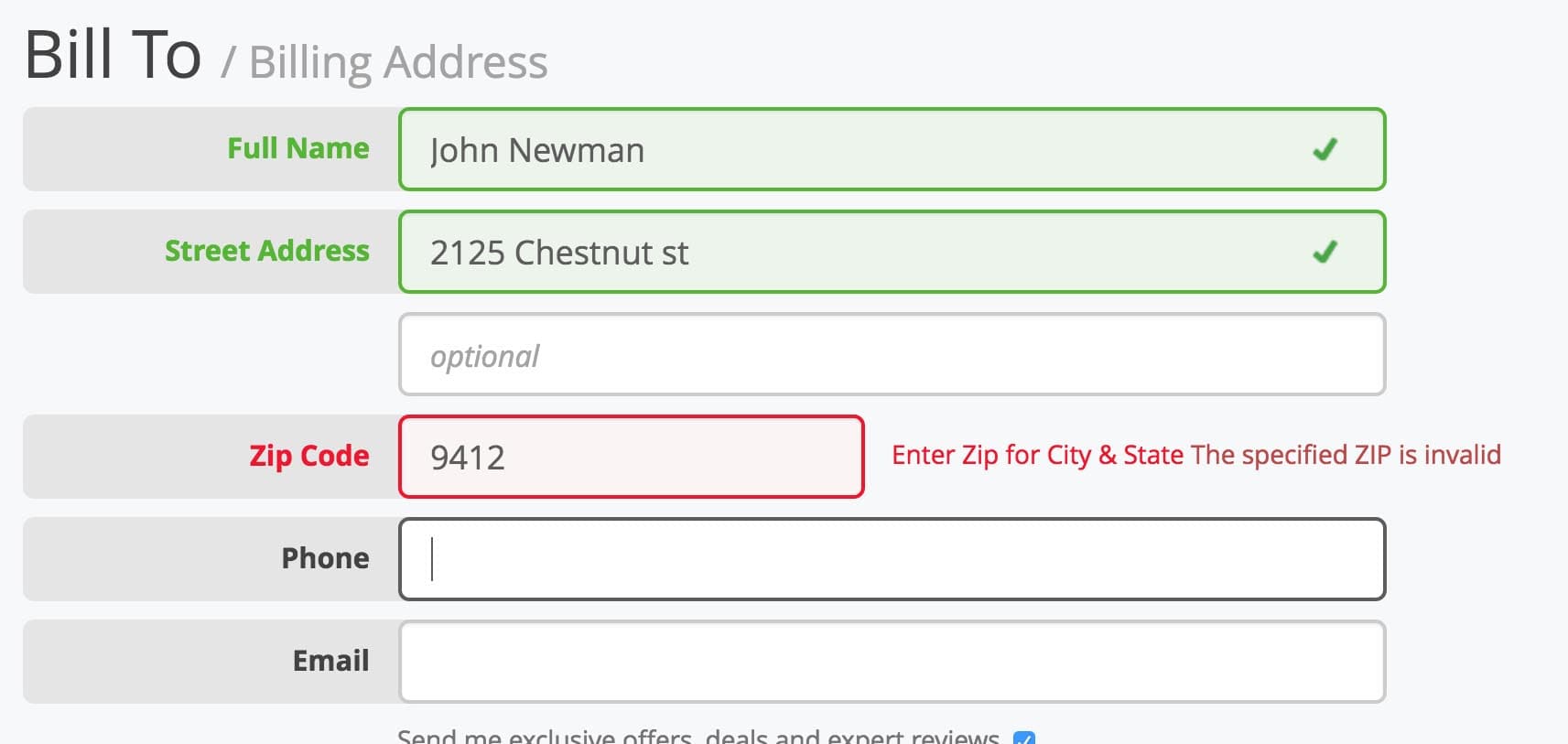 Form Validation